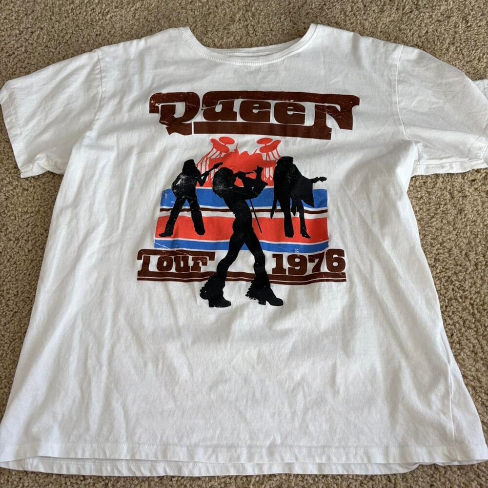 Queen 1976 tour white t shirt